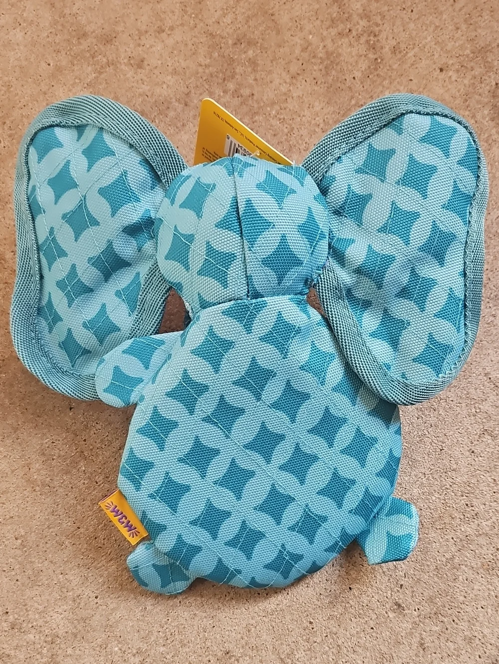 Squeaky Elephant Dog Pet Toy Squeak Crinkles Woof & Whiskers New